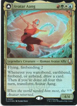 MTG: Avatar: The Last Airbender: Foil Avatar Aang: Lightly Played Condition - Image 1