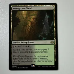 Wizards of the Coast Overgrown Tomb ECL Land Rare Black Green 0266 Adam Paquette - Image 1