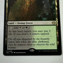 Wizards of the Coast Overgrown Tomb ECL Land Rare Black Green 0266 Adam Paquette - Image 4
