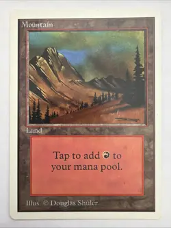 Mountain (A) Unlimited MTG Magic the Gathering MP Vintage 1993 - Image 1