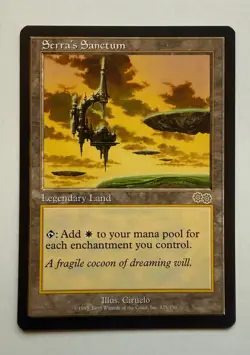 MTG-(Magic The Gathering) Urza's Saga-Serra's Sanctum NM-Free Shipping! - Image 1