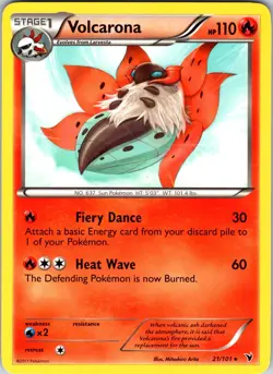 Volcarona 21/101 Noble Victories Pokemon TCG NM Normal - Image 1