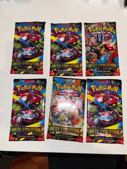 TCG Pokemon, Mega Evolution Sealed Booster Packs , Lot of 6 - Image 1