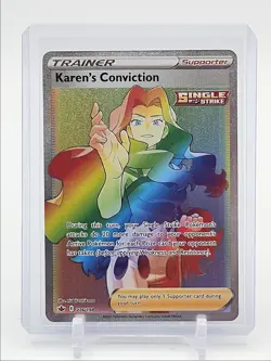 KAREN'S CONVICTION 2021 POKEMON SWSH CHILLING REIGN SECRET RARE 216 Q1048 - Image 1