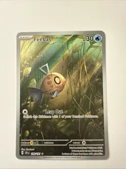 Feebas 198/191 Illustration Rare 2024 Pokemon Surging Sparks Full Art Card NM+ - Image 1