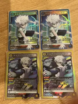 YuGiOh Killua Zoldyck Union Arena SR Set of 4 Rare Cards - Image 1