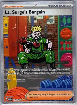 Lt. Surge's Bargain 185/132 SIR ME01: Mega Evolution - Pokemon Card - NM - Image 1