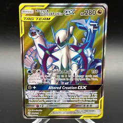 Pokemon TCG Arceus & Dialga & Palkia GX 220/236 Sm-Cosmic Eclipse Full Art Holo - Image 1