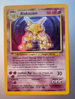 Pokemon TCG Alakazam 1/102 Base Set Holo Rare Near Mint - Image 2
