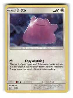 Ditto 17/17 Ultra Rare Detective Pikachu Holo Lightly Played - Image 1