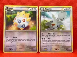 Pokemon Tcg Togepi 70/90 & Togetic 39/90 HGSS Undaunted Non Holo - Image 1