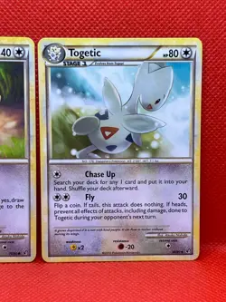 Pokemon Tcg Togepi 70/90 & Togetic 39/90 HGSS Undaunted Non Holo - Image 3