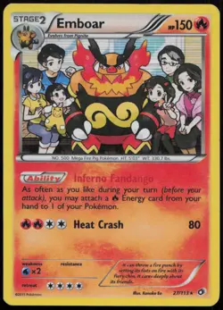 Emboar 27/113 MP Legendary Treasures Holo Rare Pokemon - Image 1