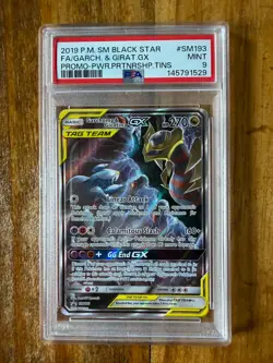 POKEMON TCG - SUN & MOON PROMOS - GARCHOMP & GIRATINA GX SM193 - PSA 9 - Image 1
