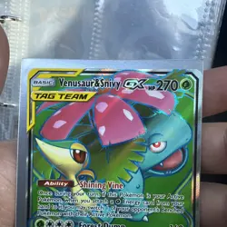 Pokemon Venusaur & Snivy GX Sm-Cosmic Eclipse 210/236 Ultra Rare Full Art Holo - Image 2