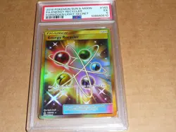 2018 Pokemon SUN MOON FULL ART ENERGY RECYCLER FORBIDDEN LIGHT SECRET #143 PSA 5 - Image 1