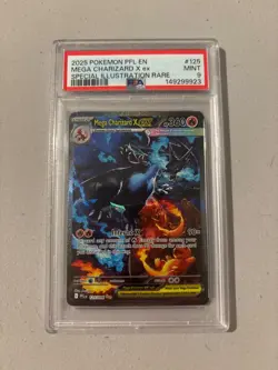 Pokemon 2025 Mega Charizard X ex 125/094 SIR Phantasmal Flames PSA 9 - Image 1