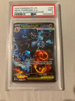 Pokemon 2025 Mega Charizard X ex 125/094 SIR Phantasmal Flames PSA 9 - Image 4