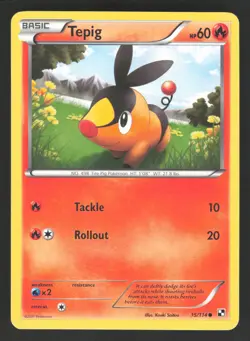 Tepig 15/114 Pokemon TCG Black and White LP - Image 1