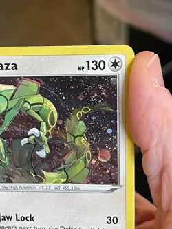 POKEMON RAYQUAZA SWSH029 BLACK PROMO STAR COSMOS HOLOFOIL WITH SWIRL NM CARD - Image 5