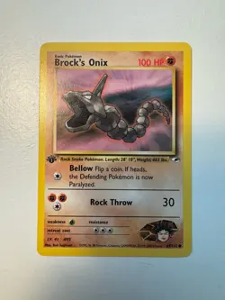 Pokemon TCG 2000 Gym Heroes 1st Edition Brock’s Onyx 69132 NM - Image 1