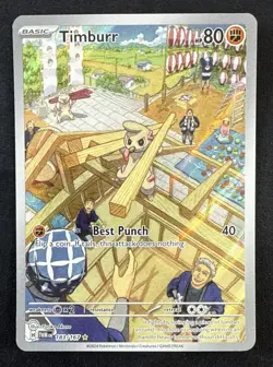Pokemon TCG Twilight Masquerade Timburr 183/167 Illustration Rare - Image 1