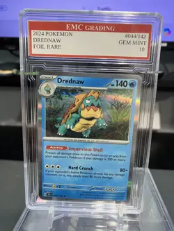 DREDNAW 2024 HOLO FOIL #044/142 RARE Pokemon Card GRADED 10 TCG CCG - Image 1