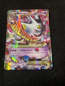 Pokemon TCG M Gengar EX Black Star Promos XY166 Shiny Holo Card - Image 1