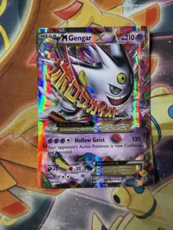 Pokemon TCG M Gengar EX Promo Holo XY166 XY Mega 210 HP Card - Image 1