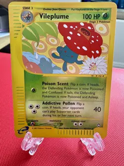 POKEMON VILEPLUME 43/147 REVERSE HOLO NM SET AQUAPOLIS ENG 2002 - Image 1