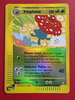 POKEMON VILEPLUME 43/147 REVERSE HOLO NM SET AQUAPOLIS ENG 2002 - Image 2