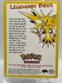 Zapdos #23 Black Star Movie WotC Promo Legendary Bird Pokemon TCG Card - Image 1