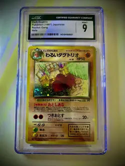 🟫 Pokemon Card - Dark Dugtrio Holo - Japanese Team Rocket - CGC GRADE 9 MINT 🟫 - Image 1