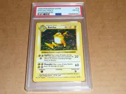 1999 Pokemon GAME RAICHU HOLO SHADOWLESS #14 PSA 4 - Image 1