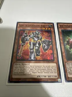 Yugioh: Alpha Beta Gamma The Electromagnet Warrior SDMY 1-4 1st NM - Image 2