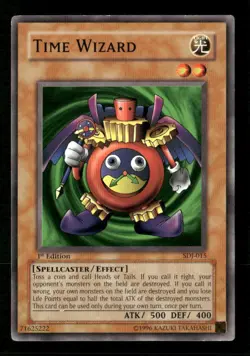 Time Wizard #SDJ-015 Yugioh 1st Edition - Image 1