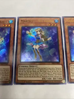 Yugioh - Marincess Sea Horse RIRA-EN003 1st Edition ULTRA NM X3 - PLAYSET - Image 3