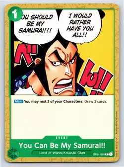 One Piece - OP01-055 You Can Be My Samurai!! - C - US Seller - Image 1
