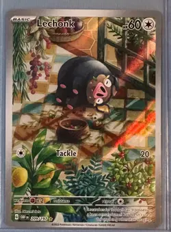 Lechonk- 209/197 Illustration Rare - SV03: Obsidian Flames (OBF) - Image 2