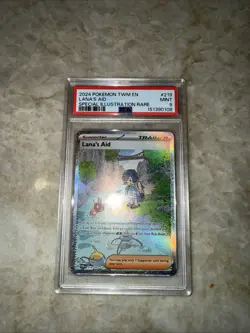 PSA 9 Lana’s Aid 219 2024 Pokemon TWM EN Special Illustration Rare - Image 1