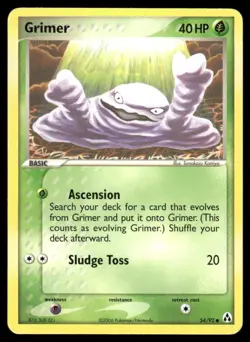 2006 Pokemon Grimer Common Legend Maker 54/92 DMG - Image 1