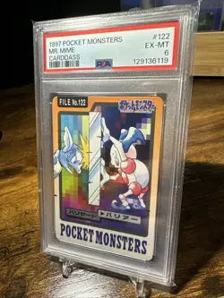 1997 Pokemon Japanese Carddass File #122 Mr. Mime PSA 6 - Image 2