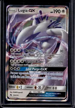 2018 Pokemon SM Lost Thunder Lugia Holo #159/214 - Image 1
