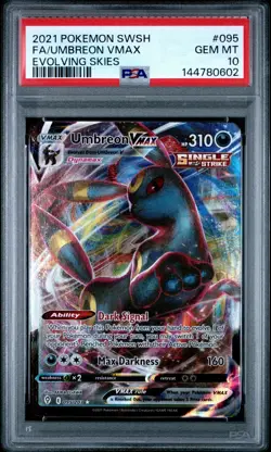 Pokemon Umbreon VMAX #095/203 Evolving Skies Full Art Holo PSA 10 Ultra Rare - Image 1