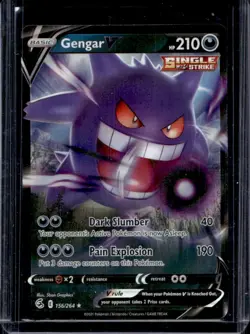 2021 Pokemon SWSH Fusion Strike Gengar V #156/264 - Image 1