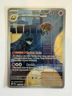 Pokemon TCG Team Rockets Orbeetle Destined Rivals 198/182 Illustration Rare NM - Image 1