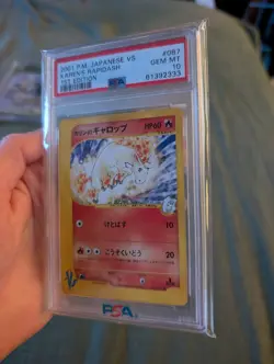 2001 Pokemon Japanese VS 1st Edition Karen's Rapidash #087 PSA 10 GEM MINT - Image 1