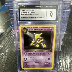 Pokemon Dark Alakazam 2000 Team Rocket 18/82 CGC 10 - Image 1