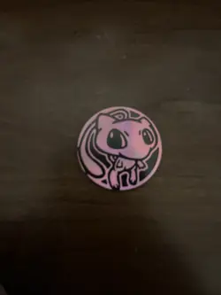 POKEMON TCG MEW POKEMON COIN PINK HOLOFOIL REGULAR SIZE - Image 1
