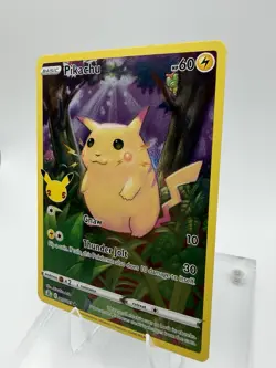 Pokemon Pikachu Celebrations Holo Rare Full Art Basic #005/025 English 2021 NM - Image 2